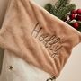 Personalised Plush Neutral Christmas Stocking, thumbnail 3 of 4