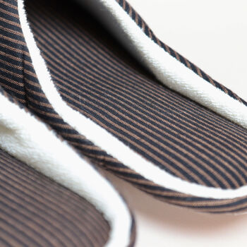 Japanese Cotton Machine Washable Slippers Brown, 4 of 7
