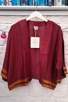Upcycled Sari Kimono Jacket, 5 of 8