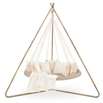 Large Hanging Indoor And Outdoor Deluxe Bed In Sand, 5 of 5