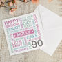 Personalised 90th Birthday Card, thumbnail 2 of 5