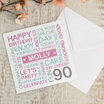 Personalised 90th Birthday Card, 2 of 5
