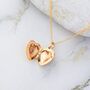 Heart Locket Birthstone Gold Plated Silver Necklace, thumbnail 3 of 6