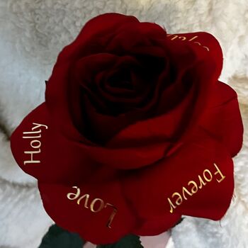 Personalised Fabric Rose Ideal Engagement Wedding Gift, 6 of 6