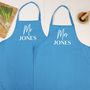 Mr And Mrs Ballpen Personalised Apron Set, thumbnail 6 of 7