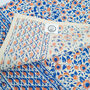 Set Of Indian Hand Block Printed Placemats, Blue, thumbnail 7 of 11