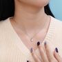 Coffee Bean Pendant Necklace In Sterling Silver, thumbnail 6 of 11