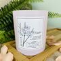 August Gladiolus Birth Flower Personalised Candle, thumbnail 2 of 11