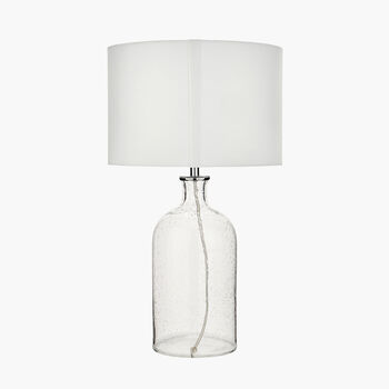 Clear Bubble Glass Table Lamp With Shade, 5 of 8