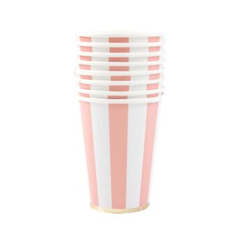 Petal Pink Cabana Stripe Party Cups X Eight, 2 of 2