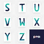Green And Blue Personalised Initial Letter Art Print, thumbnail 4 of 12