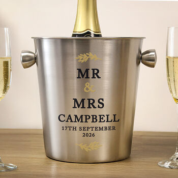 Personalised Anniversary Ice Bucket For Couple, 2 of 4