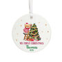 Personalised Baby's 1st Christmas Bauble Teddy Bear Keepsake, thumbnail 3 of 3