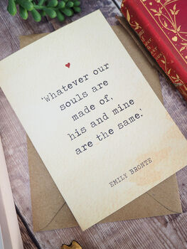 Wuthering Heights Valentine’s Card – Emily Brontë, 3 of 3