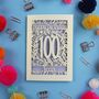 Personalised 100th Birthday Card Papercut Flower Design, thumbnail 4 of 10