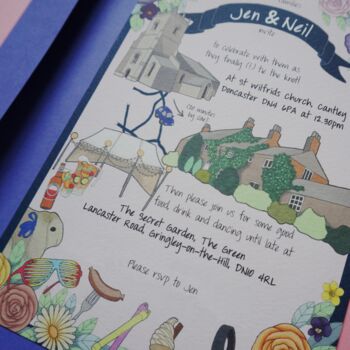 Personalised Your Story Wedding Invitation, 9 of 10