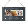 Personalised Couples Photo Slate Hanging Sign 25 X 15cm, thumbnail 4 of 5