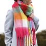 Multicoloured Brights Winter Scarf, thumbnail 1 of 5