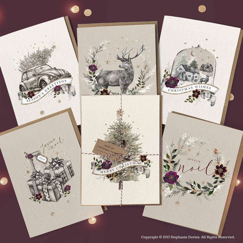 Pack Of Luxury Christmas Cards, 1 of 7