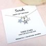 Sterling Silver Stars 30th Birthday Necklace, thumbnail 1 of 3
