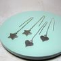 Pull Through Silver Heart Or Star Earrings, thumbnail 1 of 3