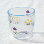 Hand Painted Floral Drinking Glass – Summer Glassware In Orange Or Blue, thumbnail 9 of 9