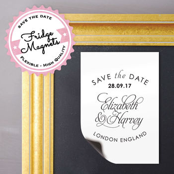 Baroque Save The Date Card Or Magnet, 5 of 9