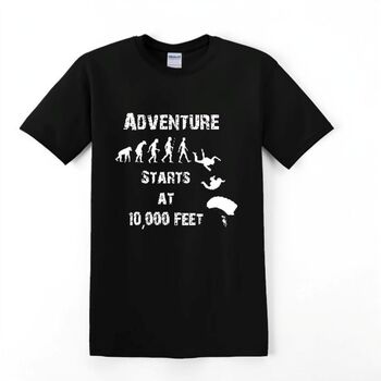 Adventure Starts At 10,000 Feet Skydiving T Shirt, Sweatshirt Or Tote Bag Gift, 10 of 10
