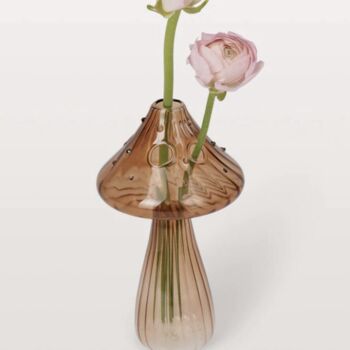 Delicate Mushroom Glass Bud Vases, 6 of 6