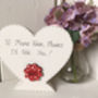 Personalised Mother/Grandmothers Flowers Wooden Heart, thumbnail 2 of 2
