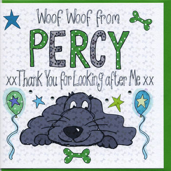 Personalised Thank You Card From The Dog, 2 of 3