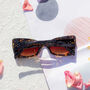 Tortoise Shell Chunky Triangle Cat Eye Sunglasses, thumbnail 3 of 3