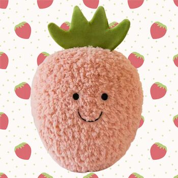Plush Melon Soft Toy – Smiley Fruit Cuddly – Cute Gift For Kids, 3 of 5