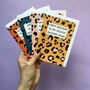 Leopard Birthday Relations, Wordy Card, thumbnail 1 of 8