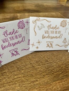 Will You Be My Bridesmaid Card, Maid Of Honour Proposal, 7 of 7