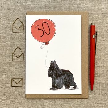 Personalised American Cocker Spaniel Dog Birthday Card, 5 of 8
