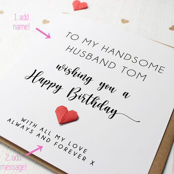 Personalised Husband Birthday Card, 2 of 5