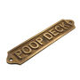 Custom Poop Deck Brass Plaque With Vintage Finish, thumbnail 1 of 12