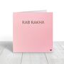 Rab Rakha Pink Greeting Card, thumbnail 1 of 2