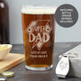 Super Dad Gift Beer Glass And Bottle Opener, thumbnail 1 of 5