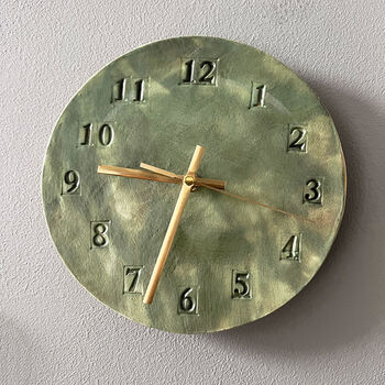 Green Ceramic Wall Clock, 5 of 6
