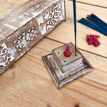 Wooden Incense Stick Holder Tree Of Life Incense Tower, 3 of 6