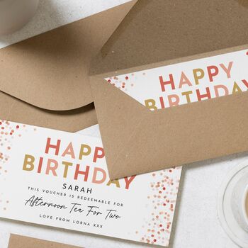 Personalised Afternoon Tea For Two Birthday Voucher, 3 of 4