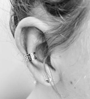 Silver Ear Cuff | Plain Silver Ear Cuff, 5 of 12