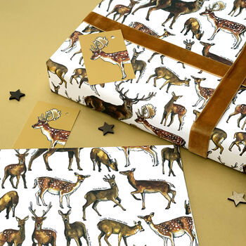 Deer And Stag Wrapping Paper Set, 8 of 9