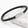 Personalised Men's Infinity Capsule Leather Bracelet, thumbnail 1 of 12