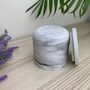 Smooth Grey Marbled Storage Pot With Lid, thumbnail 4 of 6