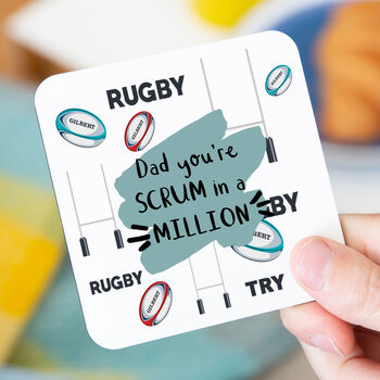 Choose Your Message Rugby Coaster, 3 of 5