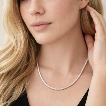 Sterling Silver 3mm Snake Chain Necklace – 16in To 20in, 4 of 7