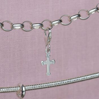 Sterling Silver Cross Charm, 4 of 6